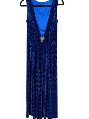 90s Velvet Prom Maxi Dress | Empire Waist Rhinestone · Scott McClintock